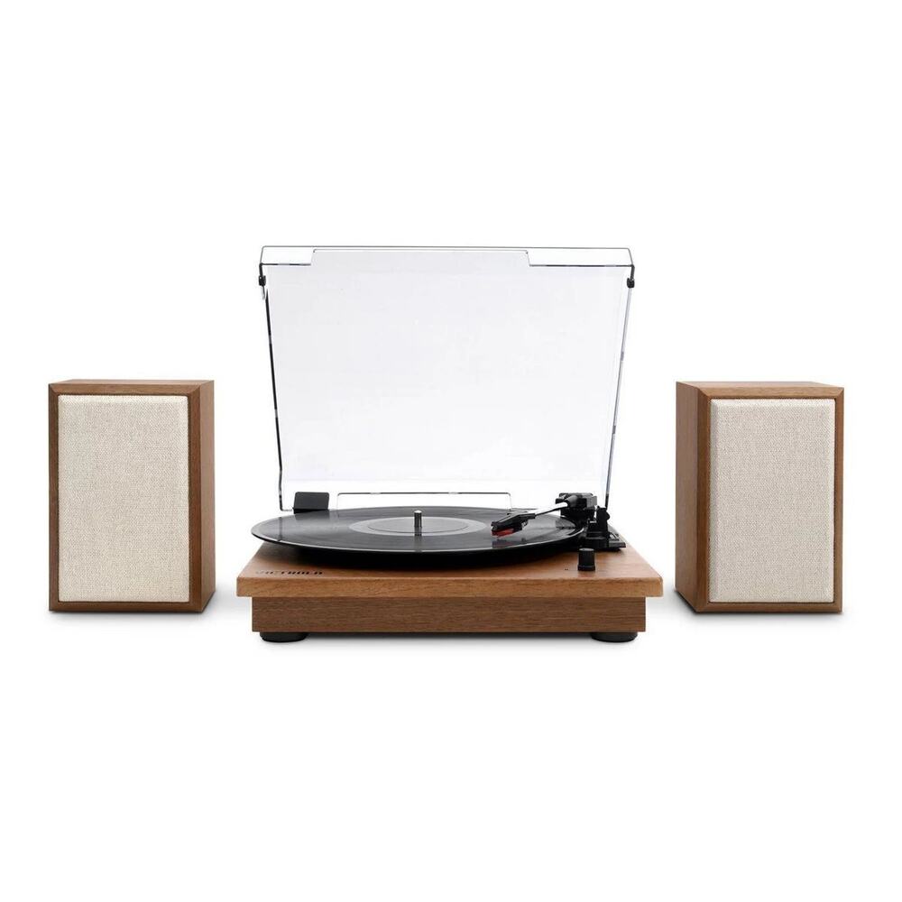 Victrola The Kingfield Record Player Bluetooth Shelf System w Bookshelf Speakers - Picture 9 of 10